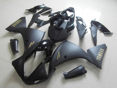 Migliori Carena Moto Yamaha YZF R1 2009-2011 - Nero Lucido Nero Opaco Oro Decals