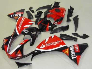 Migliori Carena Moto Yamaha YZF R1 2009-2011 - Rosso Nero Bianco Santander Fimer