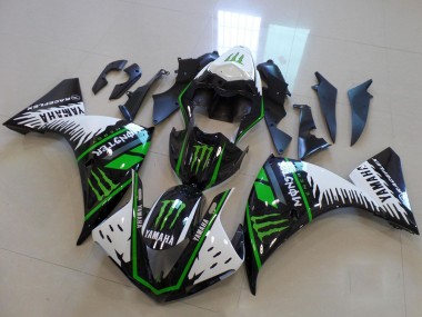 Migliori Carena Moto Yamaha YZF R1 2009-2011 - Bianco Blu Nero Verde Mostro