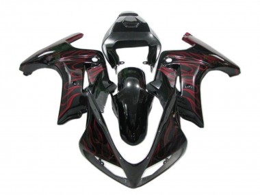 Migliori Carena Moto Suzuki SV650 2003-2013 - Nero Lucido Rosso Fiamma