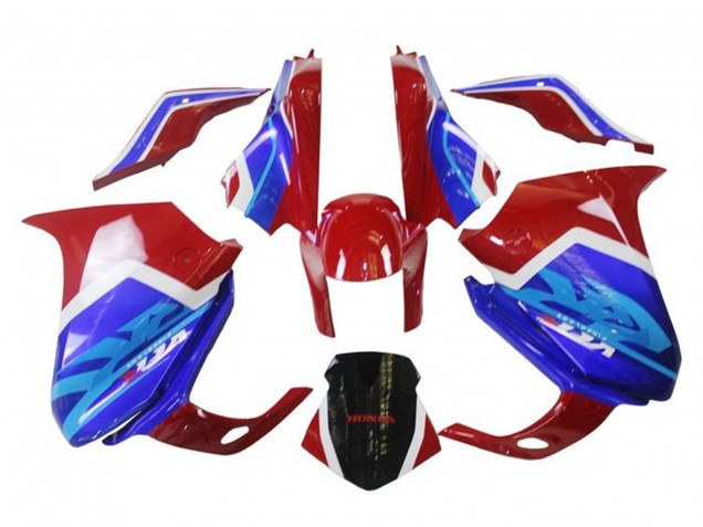 Migliori Carena Moto Honda VFR 1200 2010-2014 - Bianco Rosso Blu