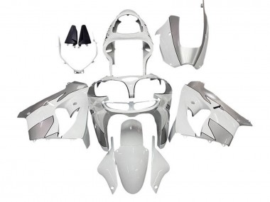 Migliori Carena Moto Kawasaki ZX9R 2000-2001 - Bianco Argento