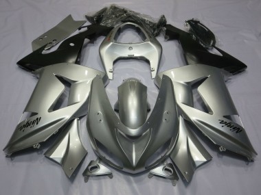 Migliori Carena Moto Kawasaki ZX10R 2006-2007 - Argento Nero Opaco