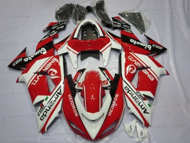 Migliori Carena Moto Kawasaki ZX10R 2006-2007 - Bianco Rosso Nero Amauda 883 Heidron