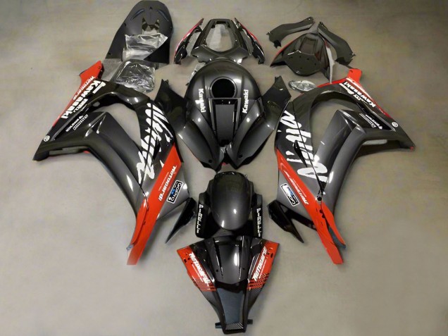 Migliori Carena Moto Kawasaki ZX10R 2011-2015 - Falso Fibra di Carbonio Rosso Bianco