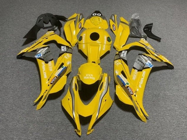 Migliori Carena Moto Kawasaki ZX10R 2016-2020 - Giallo Blu Bianco Trick Star Eva Corsa