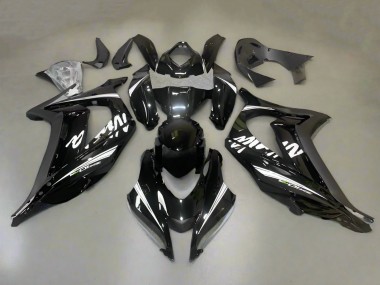 Migliori Carena Moto Kawasaki ZX10R 2016-2020 - Nero Lucido Bianco Banda