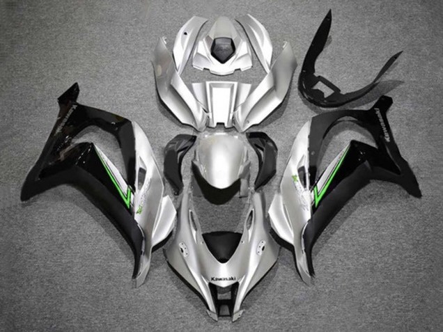 Migliori Carena Moto Kawasaki ZX10R 2016-2020 - Argento Verde Nero