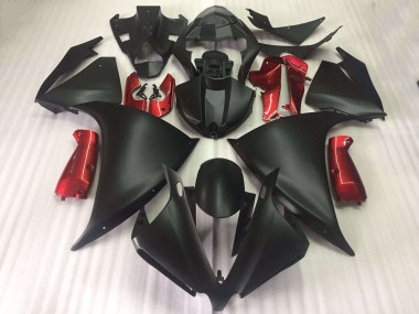 Migliori Carena Moto Yamaha YZF R1 2012-2014 - Nero Opaco Lucido Rosso
