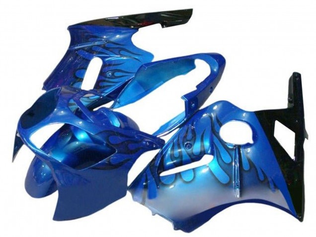 Migliori Carena Moto Kawasaki ZX12R 2000-2001 - Blu Nero Fiamma