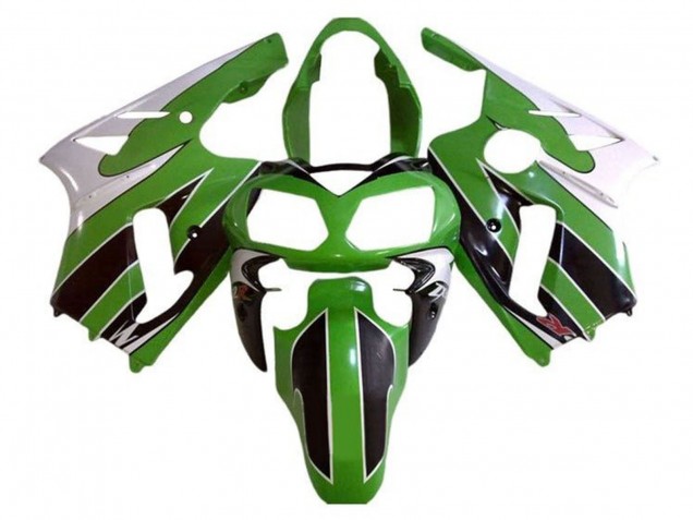 Migliori Carena Moto Kawasaki ZX12R 2000-2001 - Bianco Verde Nero Banda