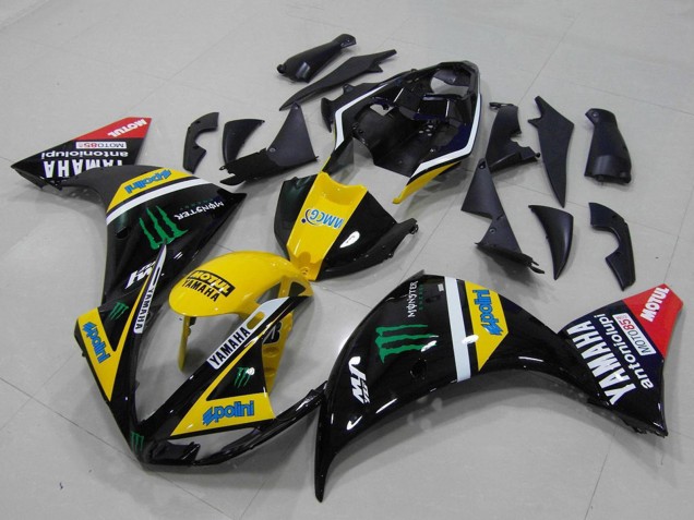 Migliori Carena Moto Yamaha YZF R1 2012-2014 - Giallo Bianco Nero Rosso Verde Mostro