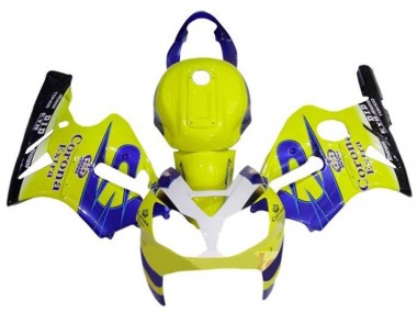 Migliori Carena Moto Kawasaki ZX12R 2000-2001 - Giallo Bianco Blu Corona Extra