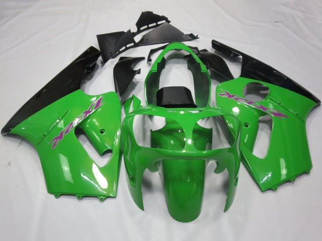Migliori Carena Moto Kawasaki ZX12R 2000-2001 - Verde Nero Viola