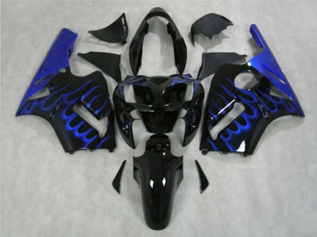 Migliori Carena Moto Kawasaki ZX12R 2002-2006 - Nero Lucido Blu Fiamma