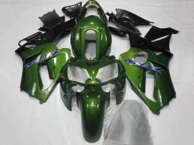 Migliori Carena Moto Kawasaki ZX12R 2002-2006 - Verde Scuro Nero Blu