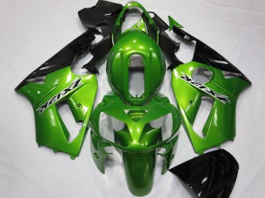Migliori Carena Moto Kawasaki ZX12R 2002-2006 - Verde Nero Lucido