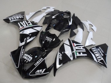 Migliori Carena Moto Yamaha YZF R1 2012-2014 - Bianco Nero Fiat