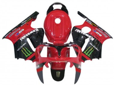 Migliori Carena Moto Kawasaki ZX12R 2002-2006 - Rosso Nero Verde Elf Mostro