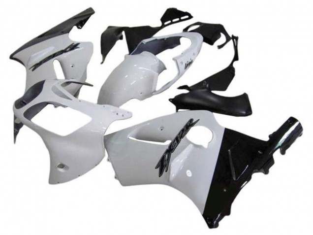 Migliori Carena Moto Kawasaki ZX12R 2002-2006 - Bianco Nero Lucido