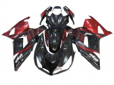 Migliori Carena Moto Kawasaki ZX14R ZZR1400 2006-2011 - Rosso Nero Lucido Bianco Decal
