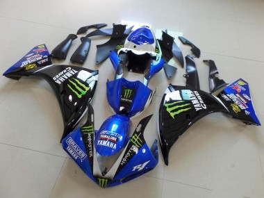 Migliori Carena Moto Yamaha YZF R1 2012-2014 - Blu Bianco Nero Lucido Verde Graves Yamalube Mostro