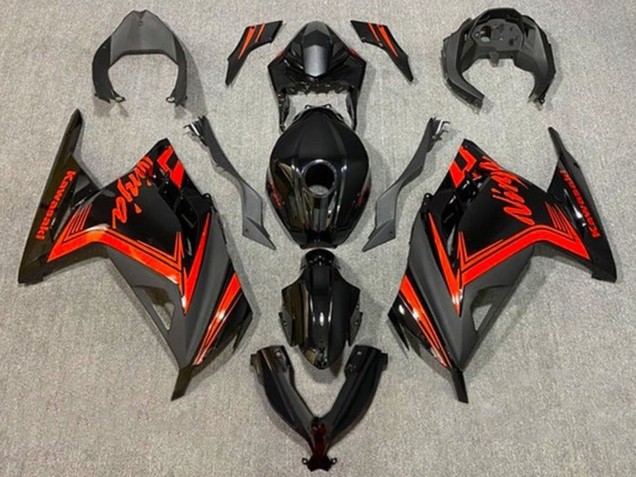 Migliori Carene Moto Kawasaki EX300 2013-2017 - Nero Lucido Nero Opaco Rosso