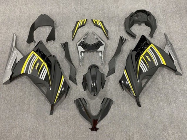 Migliori Carene Moto Kawasaki EX300 2013-2017 - Giallo Argento Nero Lucido Nero Opaco
