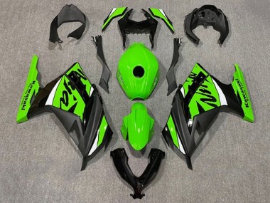 Migliori Carena Moto Kawasaki EX300 2013-2024 - Verde Bianco Nero