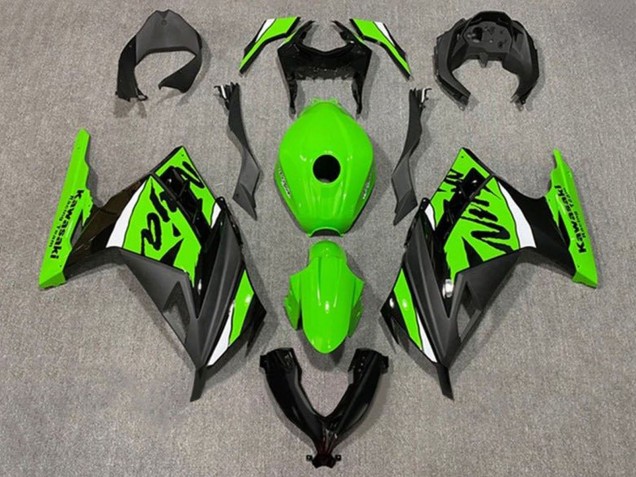Migliori Carene Moto Kawasaki EX300 2013-2017 - Verde Bianco Nero