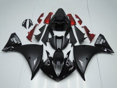 Migliori Carena Moto Yamaha YZF R1 2012-2014 - Nero Lucido Nero Opaco Rosso