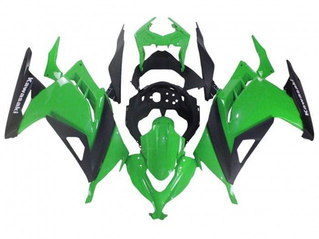 Migliori Carene Moto Kawasaki EX300 2013-2017 - Verde Nero