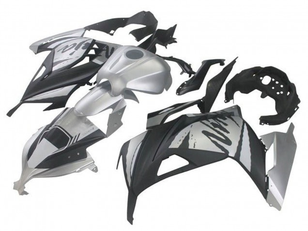 Migliori Carene Moto Kawasaki EX300 2013-2017 - Argento Nero