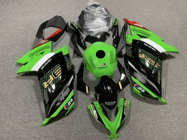 Migliori Carene Moto Kawasaki EX300 2013-2017 - Verde Bianco Nero Rosso Elf