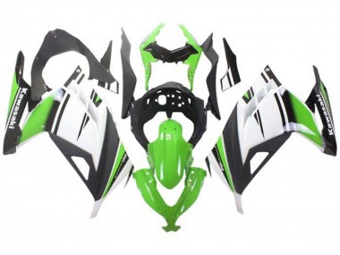 Migliori Carena Moto Kawasaki EX300 2013-2024 - Verde Bianco Nero Nero Opaco