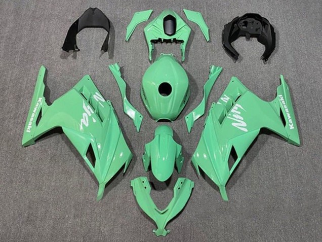 Migliori Carene Moto Kawasaki EX300 2013-2017 - Verde Chiaro Bianco