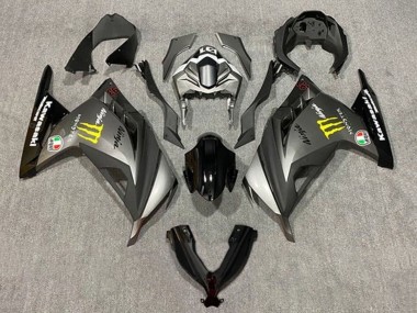 Migliori Carena Moto Kawasaki EX300 2013-2024 - Grigio Opaco Nero Giallo Mostro
