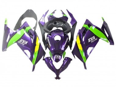Migliori Carena Moto Kawasaki EX300 2013-2024 - Viola Verde Giallo Eva Corsa