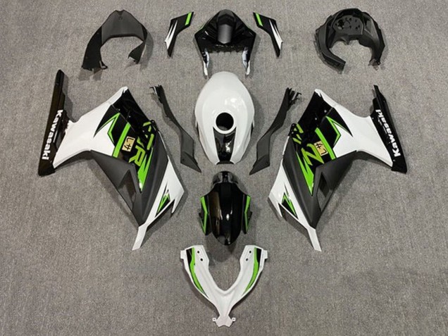 Migliori Carene Moto Kawasaki EX300 2013-2017 - Bianco Verde Nero