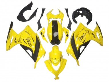 Migliori Carena Moto Kawasaki EX300 2013-2024 - Giallo Nero Pikachu