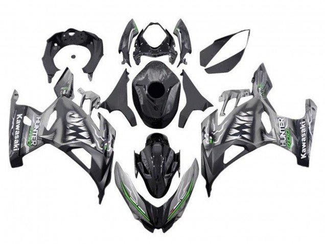 Migliori Carena Moto Kawasaki Ninja 400 2018-2024 - Nardo Grigio Nero Squalo