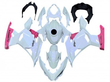 Migliori Carena Moto Kawasaki Ninja 400 2018-2024 - Bianco Perla Rosa