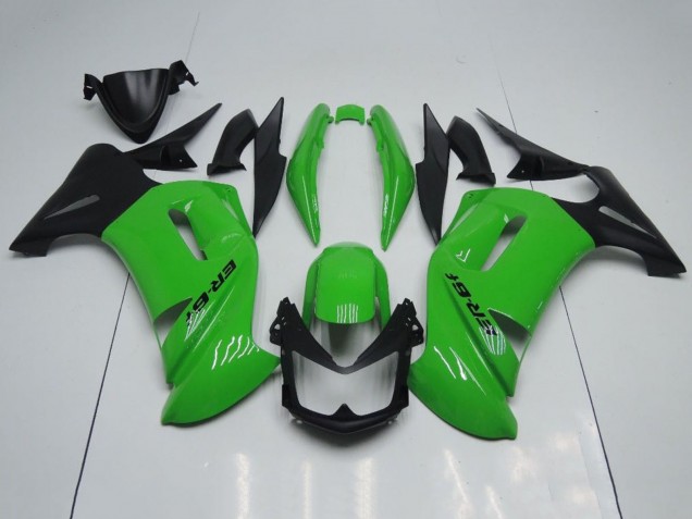 Migliori Carena Moto Kawasaki Ninja 650 EX650 2006-2008 - Verde Nero
