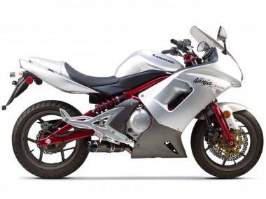 Migliori Carena Moto Kawasaki Ninja 650 EX650 2006-2008 - Argento Nero Rosso