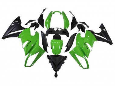 Migliori Carena Moto Kawasaki Ninja 650 EX650 2009-2011 - Verde Nero Opaco