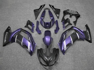 Migliori Carena Moto Kawasaki Ninja 650 EX650 2012-2016 - Viola Argento Nero Opaco