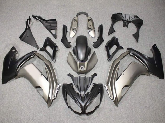 Migliori Carena Moto Kawasaki Ninja 650 EX650 2012-2016 - Argento Nero Opaco
