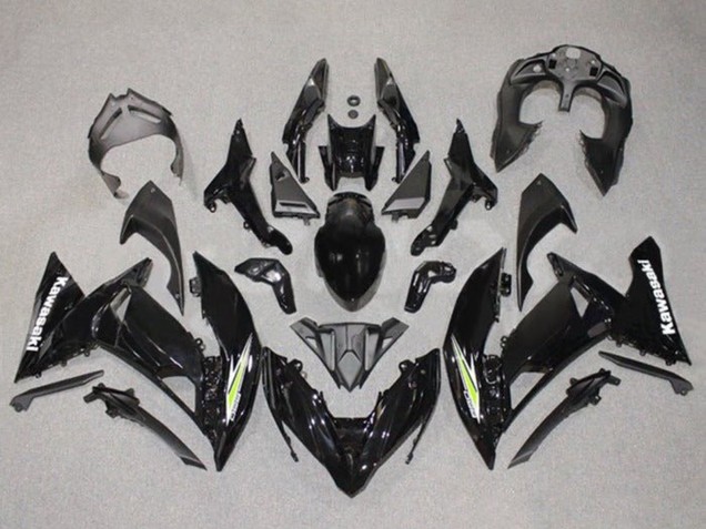 Migliori Carena Moto Kawasaki Ninja 650 EX650 2017-2019 - Nero Bianco Verde Bianco