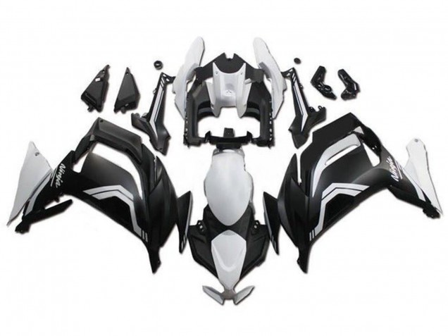 Migliori Carena Moto Kawasaki Ninja 650 EX650 2020-2024 - Bianco Nero Opaco