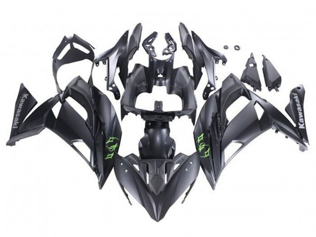 Migliori Carena Moto Kawasaki Ninja 650 EX650 2020-2024 - Nero Opaco Verde